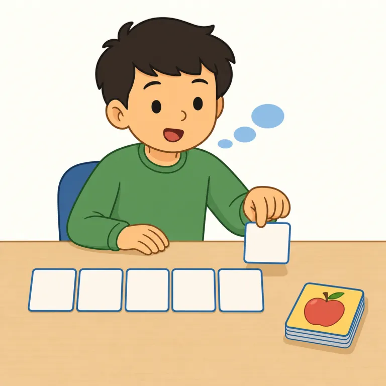 spell out（つづりを言う・句動詞）の覚え方イラスト — spell は「つづる」で、spelling は「つづり」