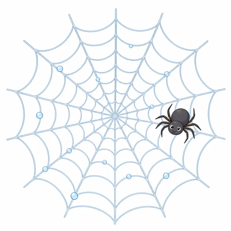 spiderweb（蜘蛛の巣・名詞）の覚え方イラスト — spider と web の直球の複合語