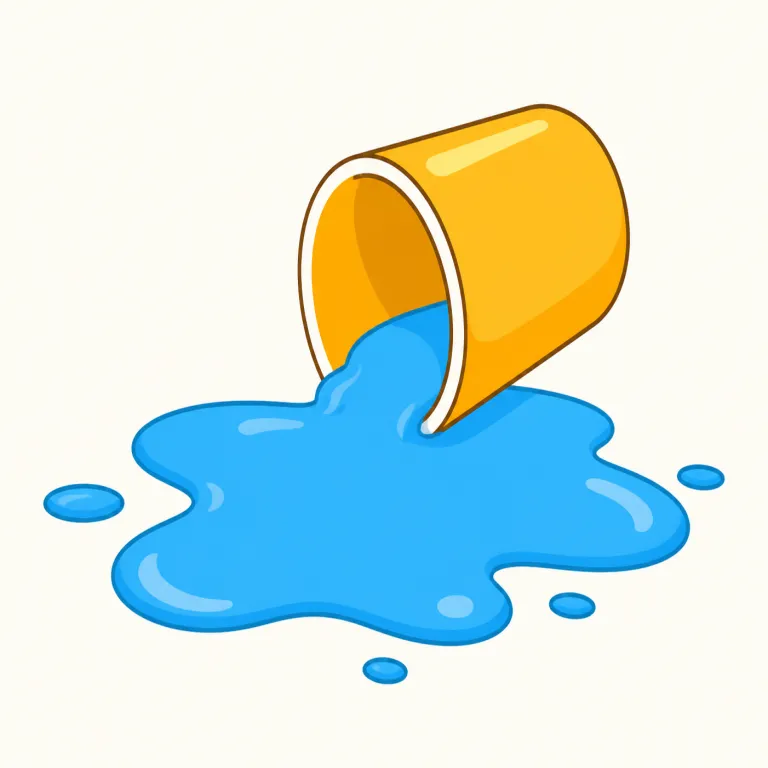 spillage（こぼれ、漏出、流出・名詞）の覚え方イラスト — spill を知っていれば覚えやすい語