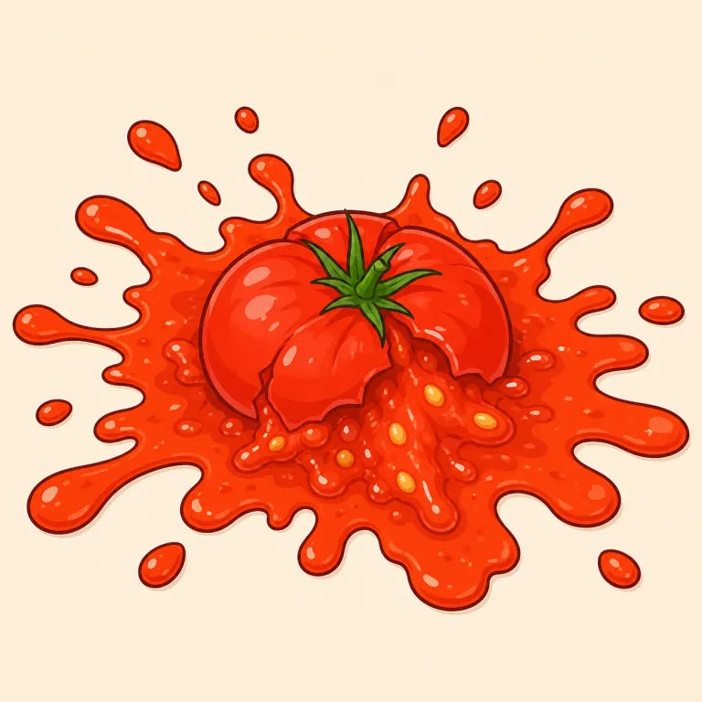 splat（ピシャッと音・名詞）の覚え方イラスト — splash（水が跳ねる）や splatter（飛び散らす）を知っていると覚えやすい語です