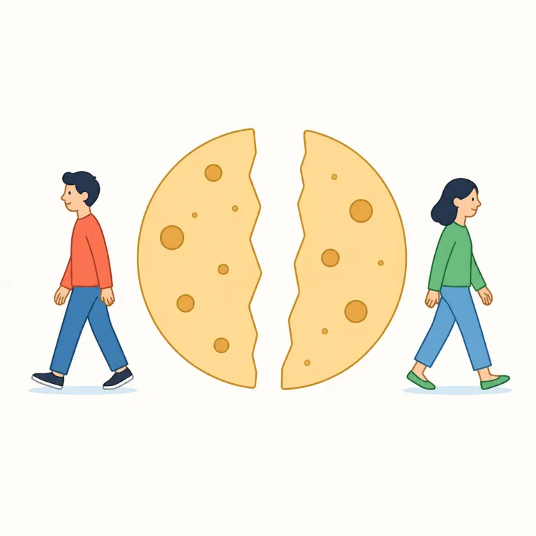split up（を分ける，分割する；（関係などが）別れる，（集団が）解散する・句動詞）の覚え方イラスト — split はまず「裂けて二つに分かれる」の基本イメージで押さえる