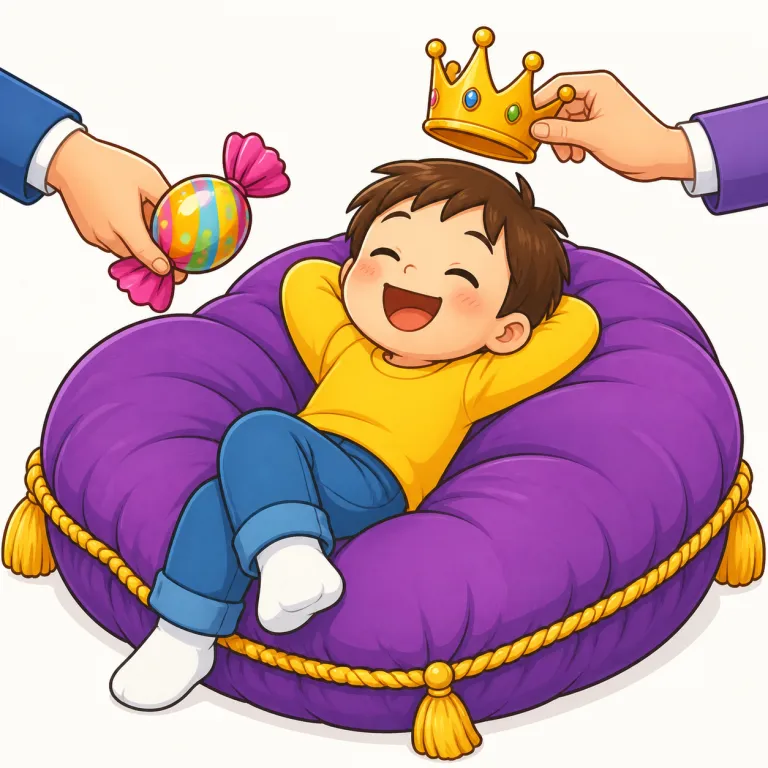 spoil（甘やかす・verb）の覚え方イラスト