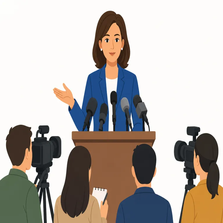 spokeswoman（広報担当者・名詞）の覚え方イラスト — このエントリでは spokeswoman を、会社や団体の広報の窓口となる女性として覚える
