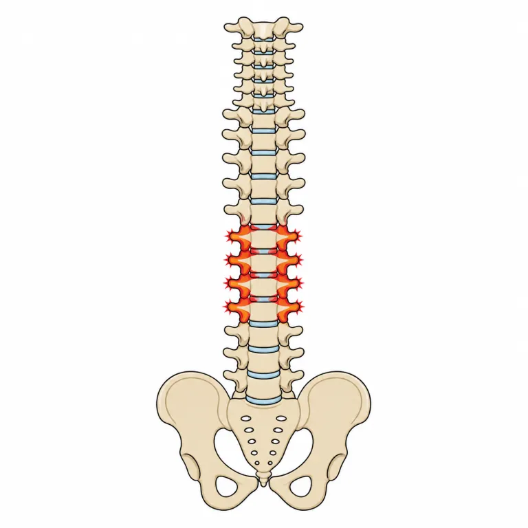 spondylitis（脊椎炎・noun）の覚え方イラスト