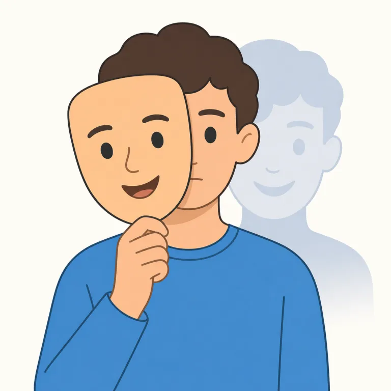 spoof（なりすまし・noun）の覚え方イラスト