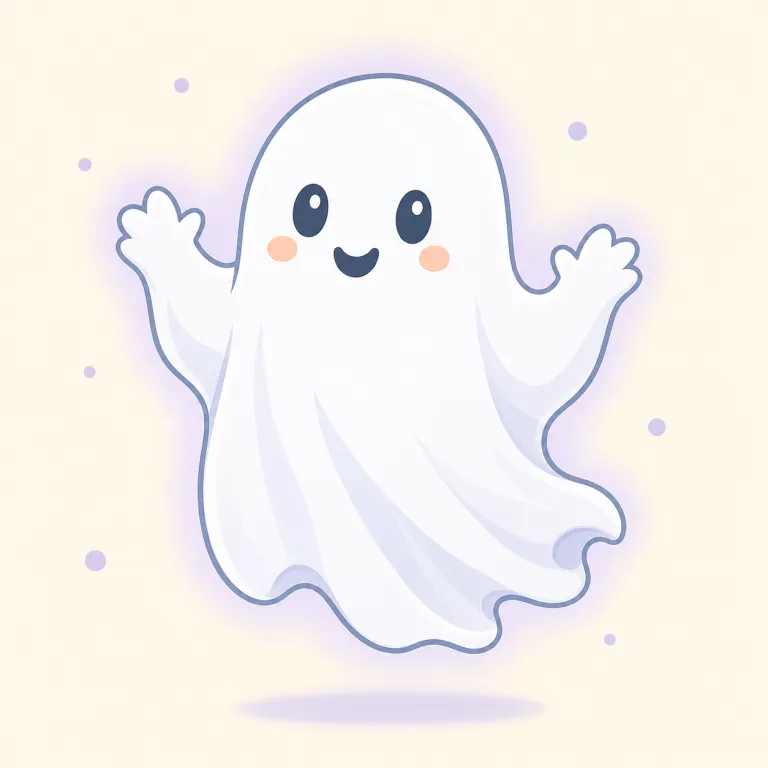 spook（幽霊、おばけ・名詞）の覚え方イラスト — 「スプーク」という音を、夜にすっと現れるおばけの音のように思い浮かべましょう