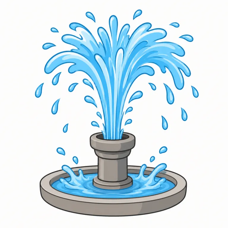 spout（注ぎ口・名詞）の覚え方イラスト — spout は "out" が入っているので、何かが外へ勢いよく出る感じで覚えると残りやすい語です
