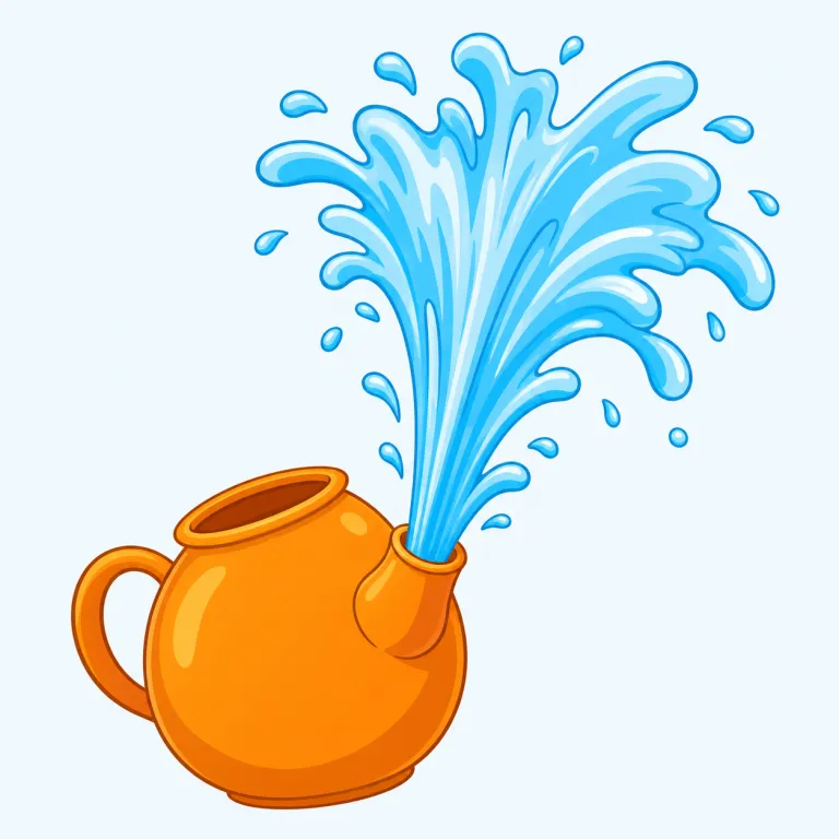 spout（噴き出す・verb）の覚え方イラスト