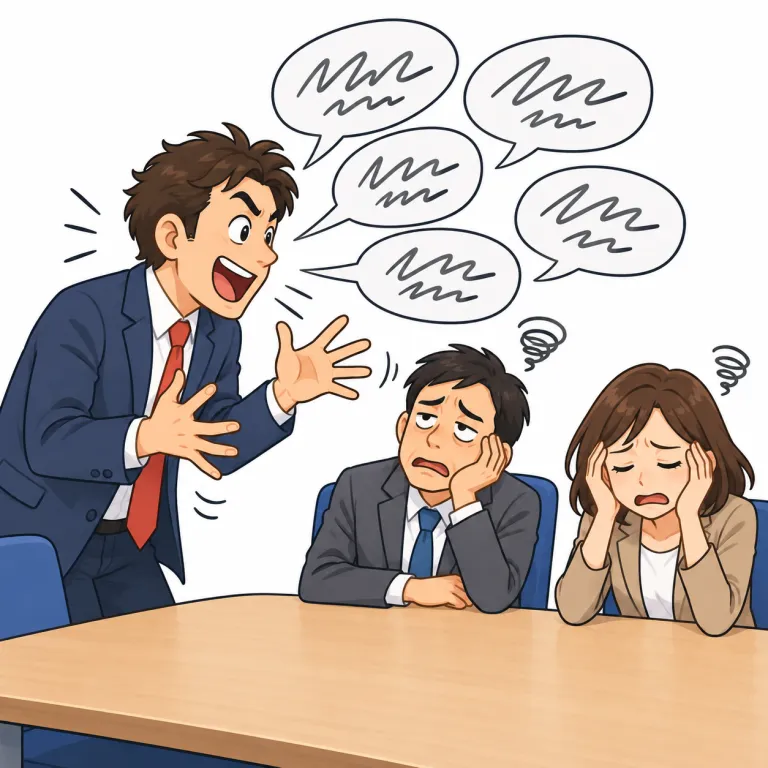 spout（まくしたてる・verb）の覚え方イラスト