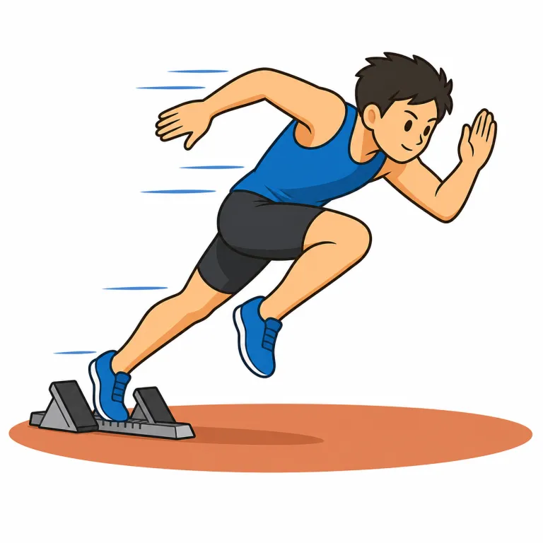 sprint（短距離走・noun）の覚え方イラスト