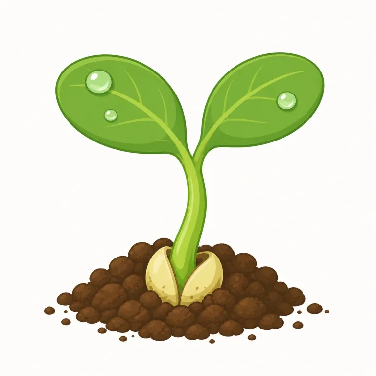 sprout（芽、新芽・noun）の覚え方イラスト