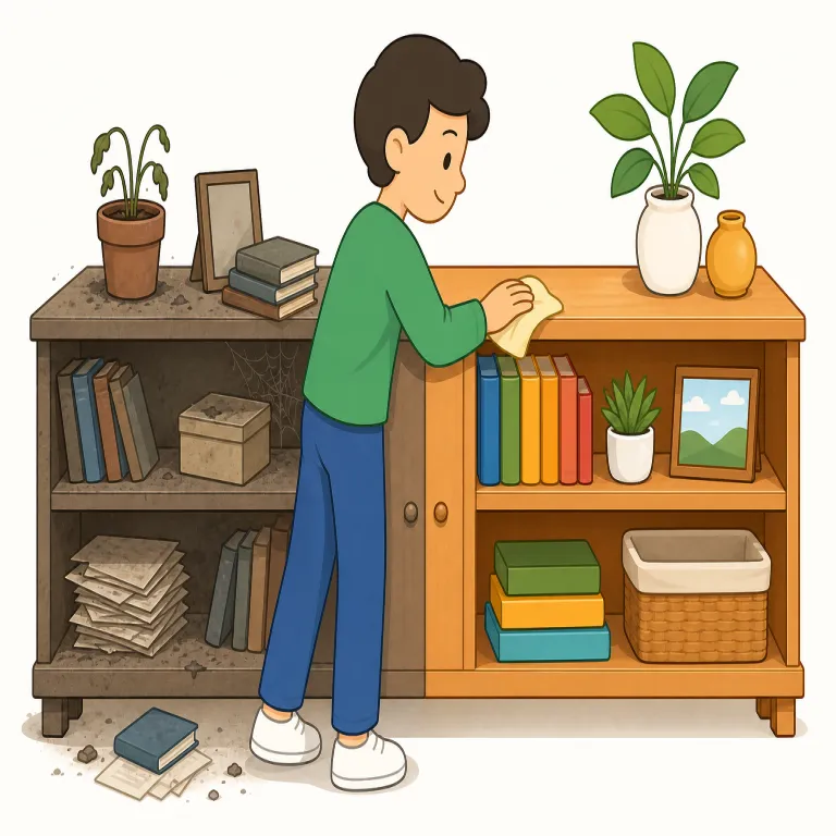 spruce（きれいにする・verb）の覚え方イラスト