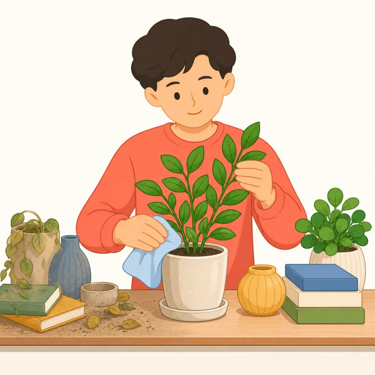 sprucing（きれいに整える・動詞）の覚え方イラスト — まず `spruce up` という形で覚えるのが近道