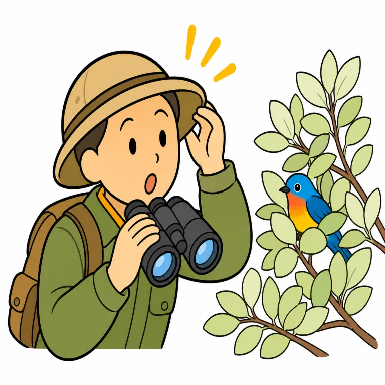 spy（見つける・verb）の覚え方イラスト