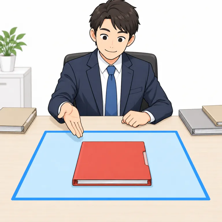 squarely（完全に・adverb）の覚え方イラスト