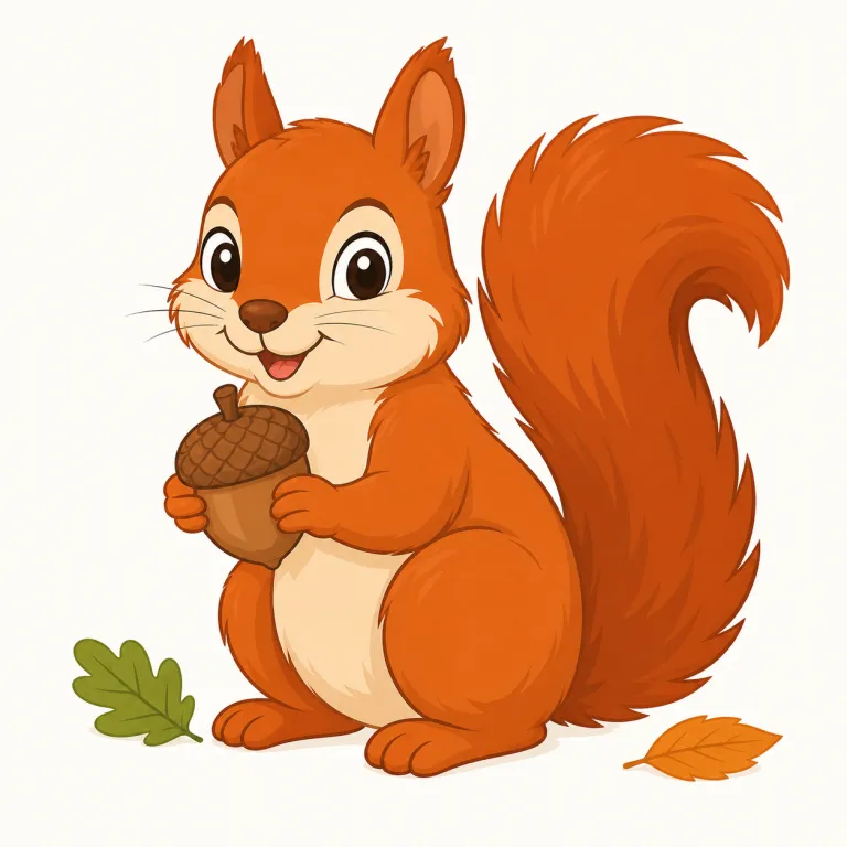 squirrel（リス・名詞）の覚え方イラスト