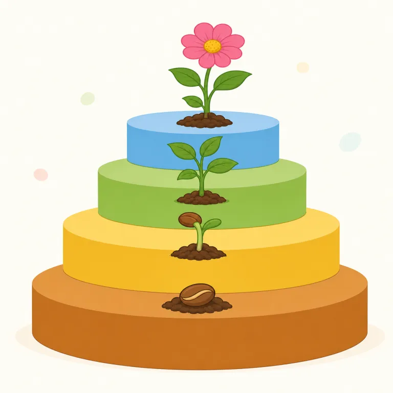 stage（段階・名詞）の覚え方イラスト — この stage は舞台そのものではなく、物事が進む途中の「区切られた場面」です