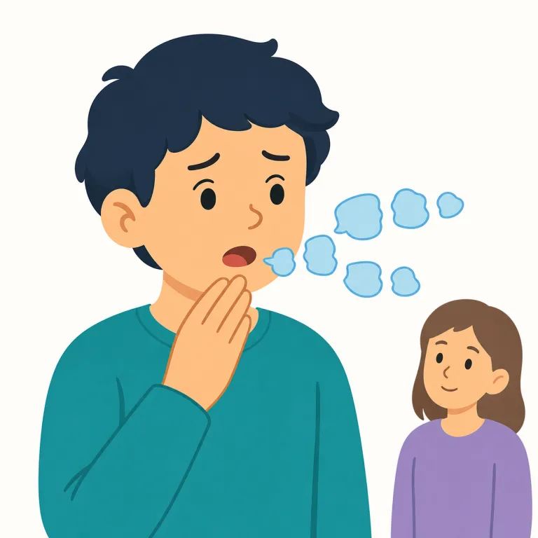 stammering（どもり・名詞）の覚え方イラスト — 名詞の stammering は、stammer「言葉がつかえる」に -ing が付いて「どもること、どもり」という現象名になった形です