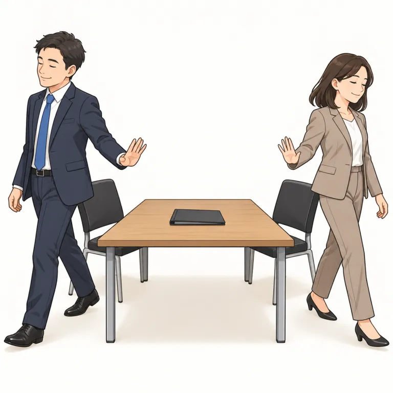 stand down（手を引く・phrasal_verb）の覚え方イラスト