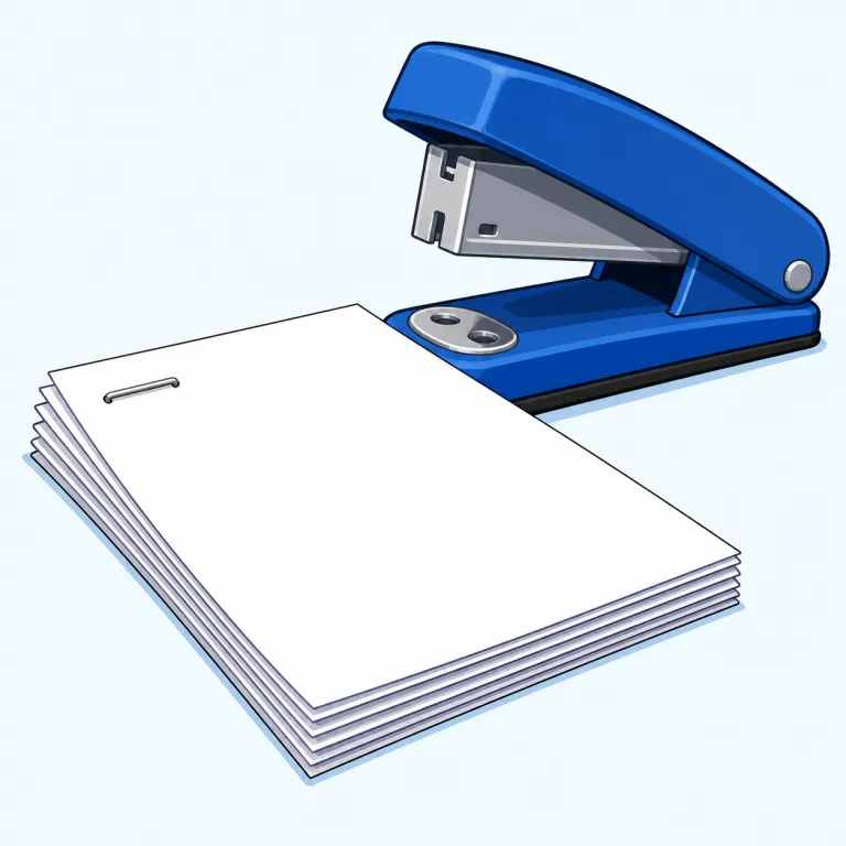 stapling（ホッチキス留め・名詞）の覚え方イラスト — stapling はまず staple と stapler をセットで覚えると定着しやすいです