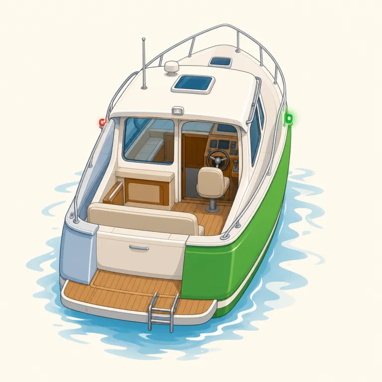 starboard（右舷・名詞）の覚え方イラスト — 単独で覚えるより、必ず port（左舷）とのペアで固定すると残りやすい語です