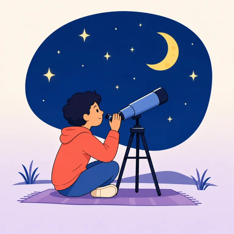 stargazing（星空観察・名詞）の覚え方イラスト — star と gaze を知っていれば覚えやすい語です
