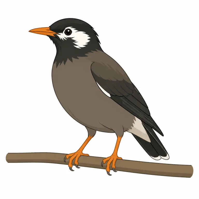 starling（ムクドリ・noun）の覚え方イラスト