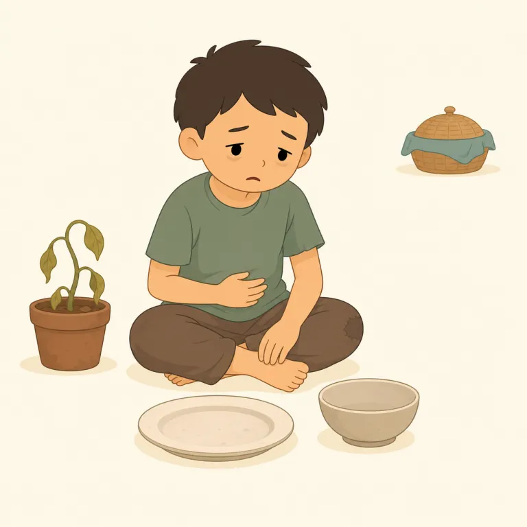 starve（餓死する・動詞）の覚え方イラスト — start や stop のような短い基本動詞として覚えると扱いやすい