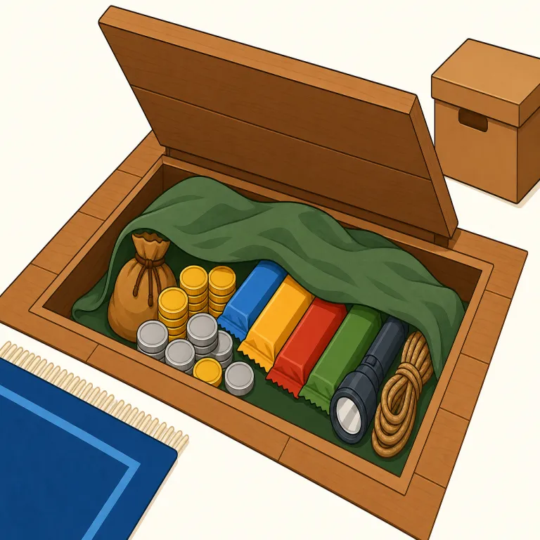stash（隠し持ち、蓄え・noun）の覚え方イラスト