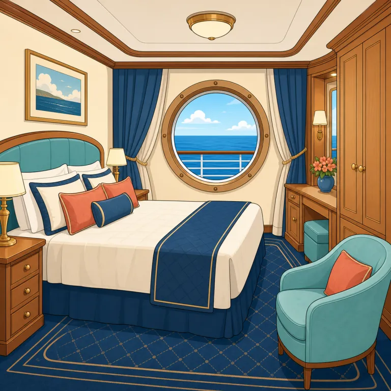 stateroom（特等船室・名詞）の覚え方イラスト — まず room が入っているので「何かの部屋」と取る