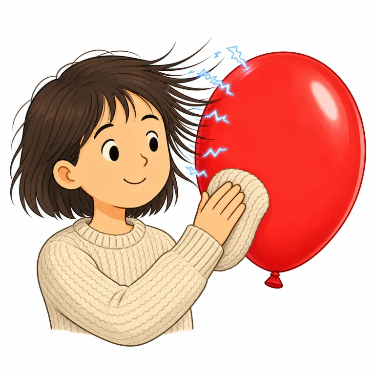 static（静電気の・adjective）の覚え方イラスト