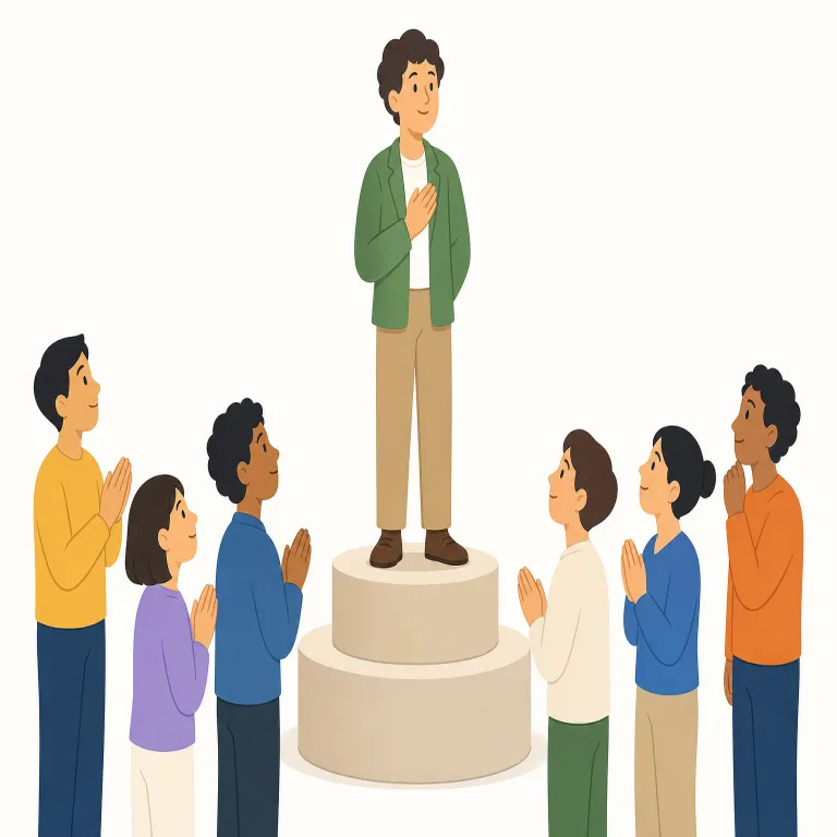 stature（地位・noun）の覚え方イラスト