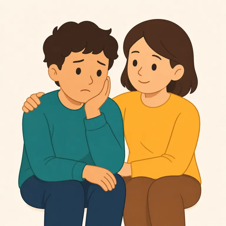 stay with（泊まる・句動詞）の覚え方イラスト — 「stay＝その場にとどまる」「with＝一緒に」をそのまま重ねると覚えやすい表現
