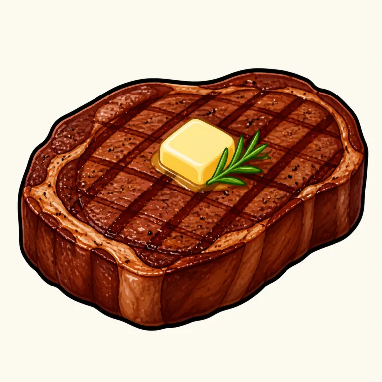 steak（ステーキ・名詞）の覚え方イラスト