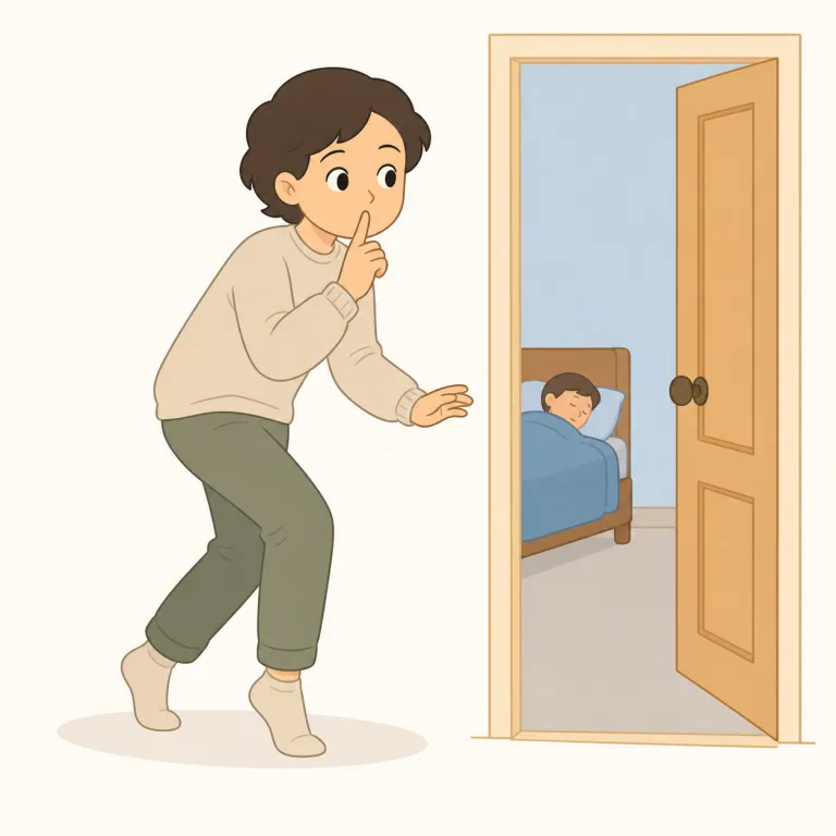 stealthily（こっそり・副詞）の覚え方イラスト — stealthily は stealthy の副詞形なので、まず stealth を「姿・物音・気配を消して相手のレーダーから外れる感じ」でまとめて覚えると残りやすい