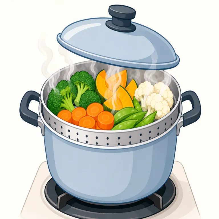 steam（蒸す・verb）の覚え方イラスト