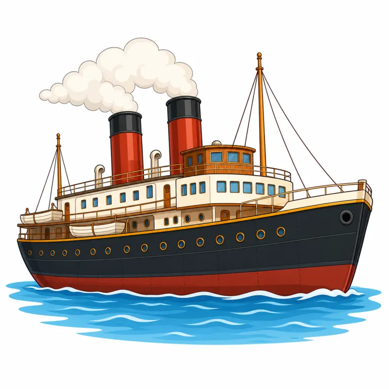 steamer（蒸気船・名詞）の覚え方イラスト — steam が分かれば中心はすぐ取れる