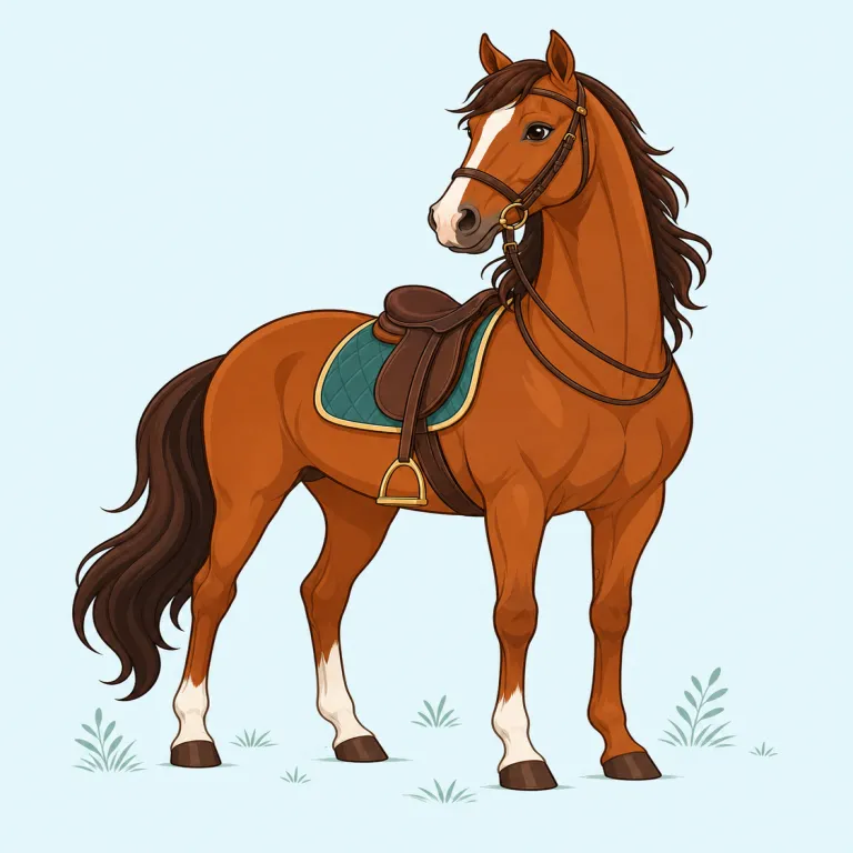 steed（駿馬・名詞）の覚え方イラスト — horse が日常の「馬」なら、steed は物語・歴史劇・ファンタジーで主人公がまたがる「勇ましい愛馬」という響き
