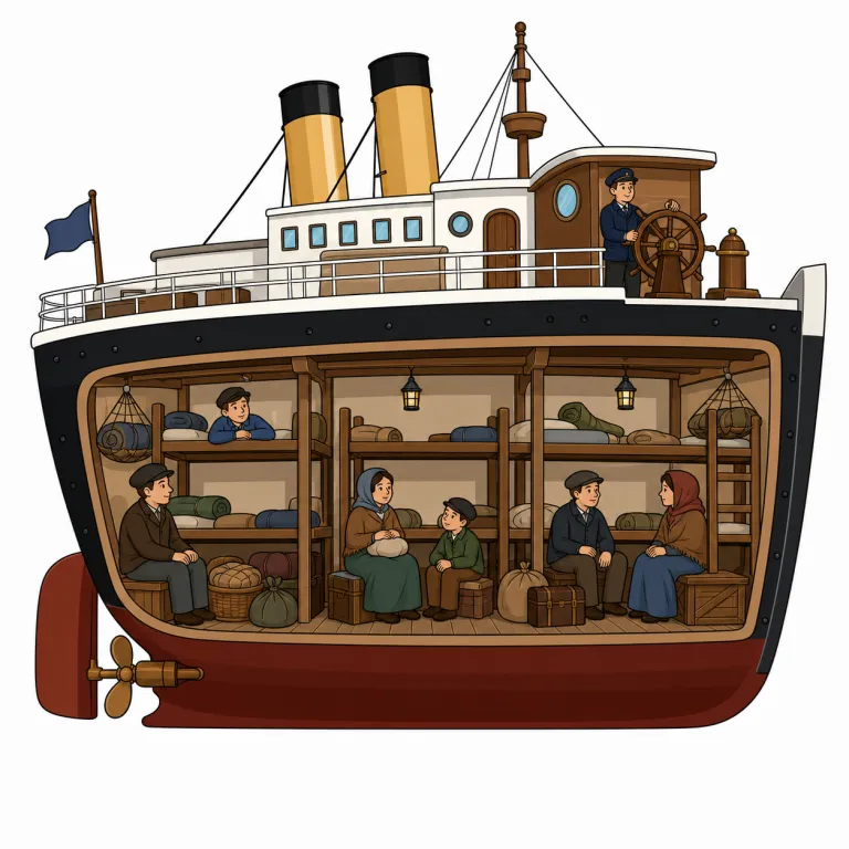 steerage（操縦／三等船室階級・名詞）の覚え方イラスト — steer を知っていれば核は「舵を取ること」です
