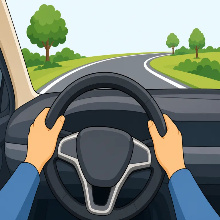 steering（操舵・名詞）の覚え方イラスト — この steering は、日常的な「操縦」という広い意味ではなく、車・船・航空機などの進行方向を変える技術的な動作や機構を指す「操舵」として覚えます