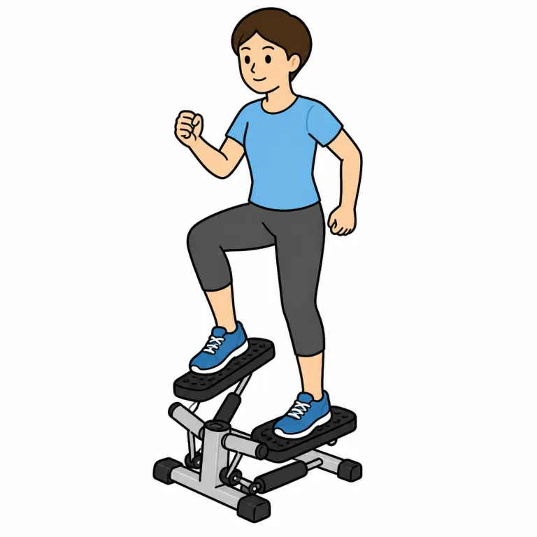 stepper（足踏み運動器具、ステッピングモーター・noun）の覚え方イラスト