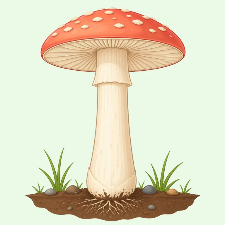 stipe（茎状部・名詞）の覚え方イラスト — stipe は stem や stalk より専門的な部位名だと考えると覚えやすいです