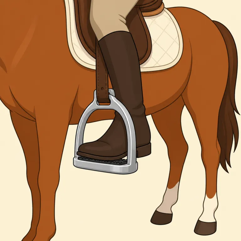 stirrup（あぶみ・noun）の覚え方イラスト