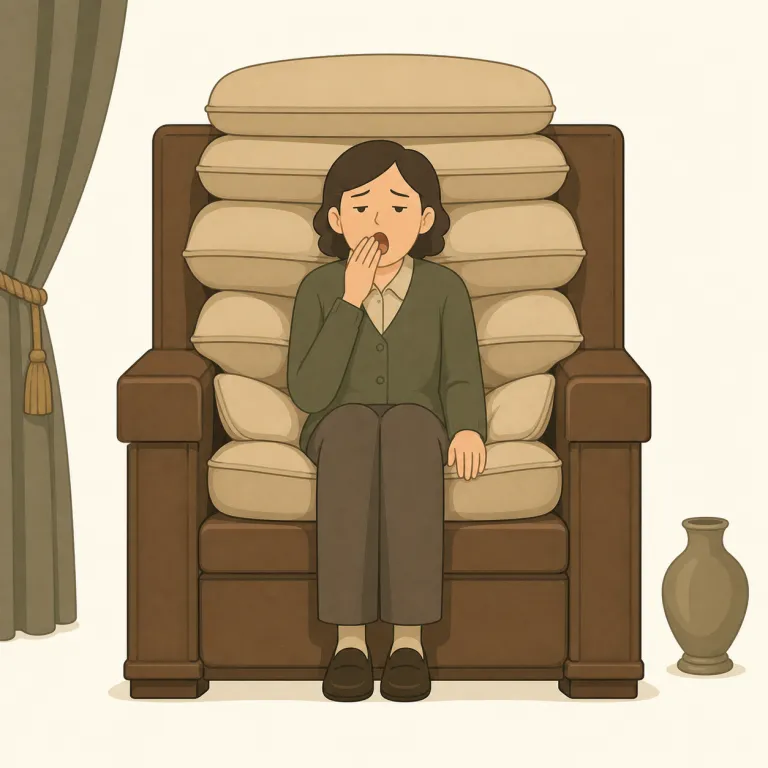 stodgy（退屈で重苦しい・形容詞）の覚え方イラスト — まず food の文脈で押さえると定着しやすい語です