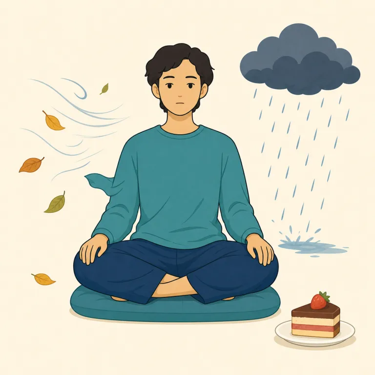 stoic（冷静で感情を表に出さない、禁欲的な・形容詞）の覚え方イラスト — stoic は a stoic expression、remain stoic under pressure のような固まりで覚えると残りやすいです