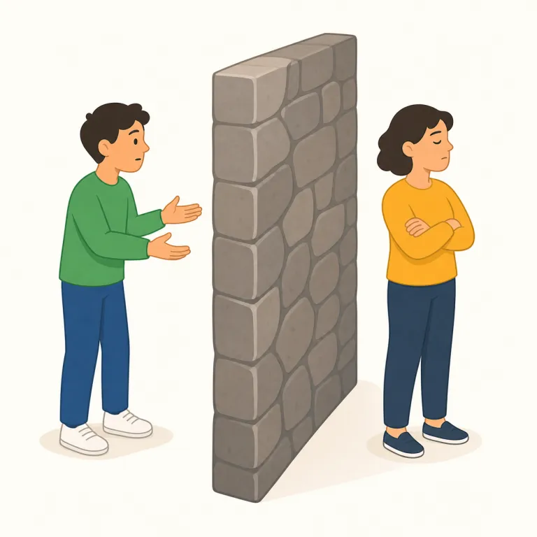 stonewall（取り合わない・verb）の覚え方イラスト