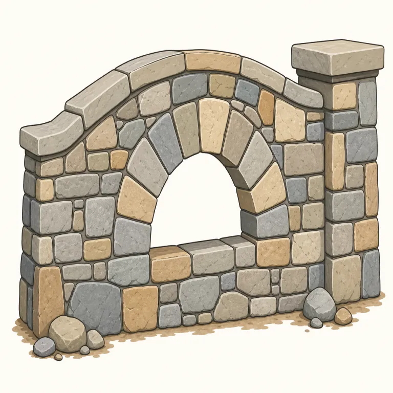 stonework（石工事・名詞）の覚え方イラスト — stonework は stone「石」＋work「仕事・作業」と考えると、まず「石を使う仕事」とつかめます