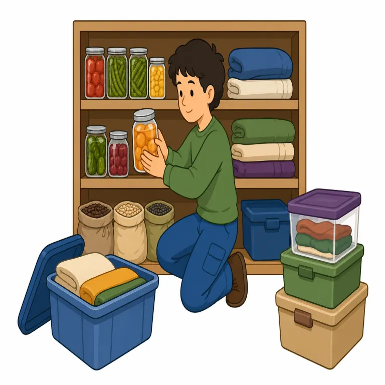 storer（保管者・名詞）の覚え方イラスト — この「保管者」は、単に物をためる人という基本義から一歩進んで、品物・資料・在庫などを安全に保ち、必要な状態で管理する役割を指す用法です