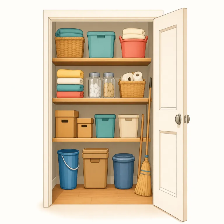 storeroom（物置・名詞）の覚え方イラスト — store（しまう・蓄える）＋ room（部屋）で、そのまま「物をしまっておく部屋」と分解すると覚えやすいです