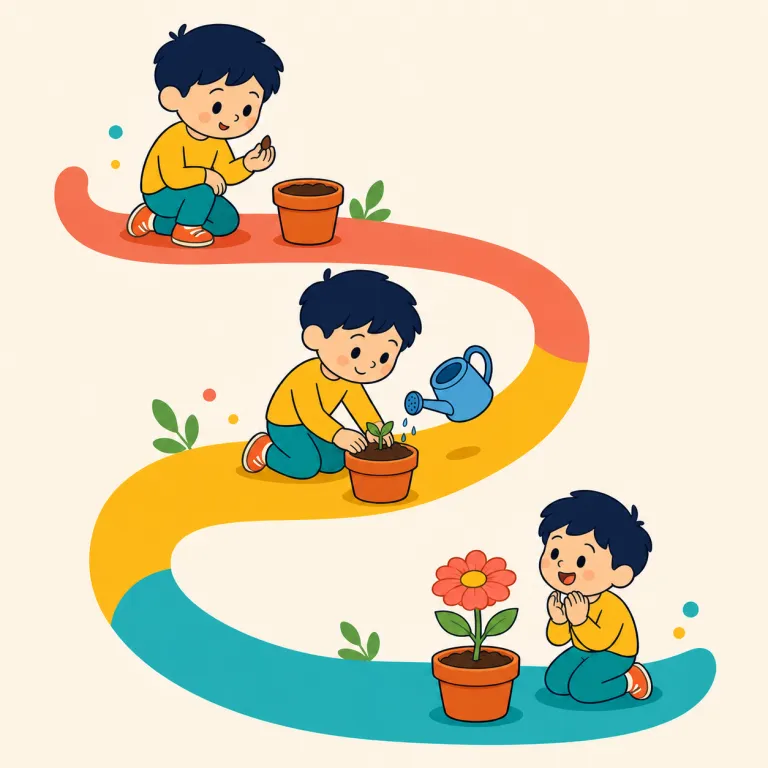 storyline（筋書き・名詞）の覚え方イラスト — story「物語」＋line「線」なので、物語の出来事を結ぶ一本の線が storyline だとイメージすると定着しやすい語です